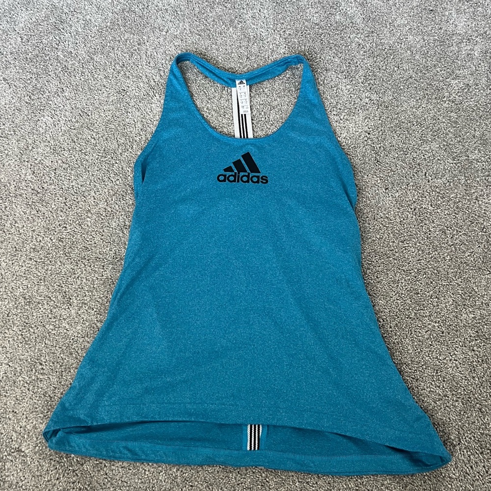 Adidas Blue Athletic Backless Tank Top Woman’s Large Lightweight